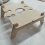 Klappbarer Picknicktisch aus Holz mit Glashalter, rund 6
