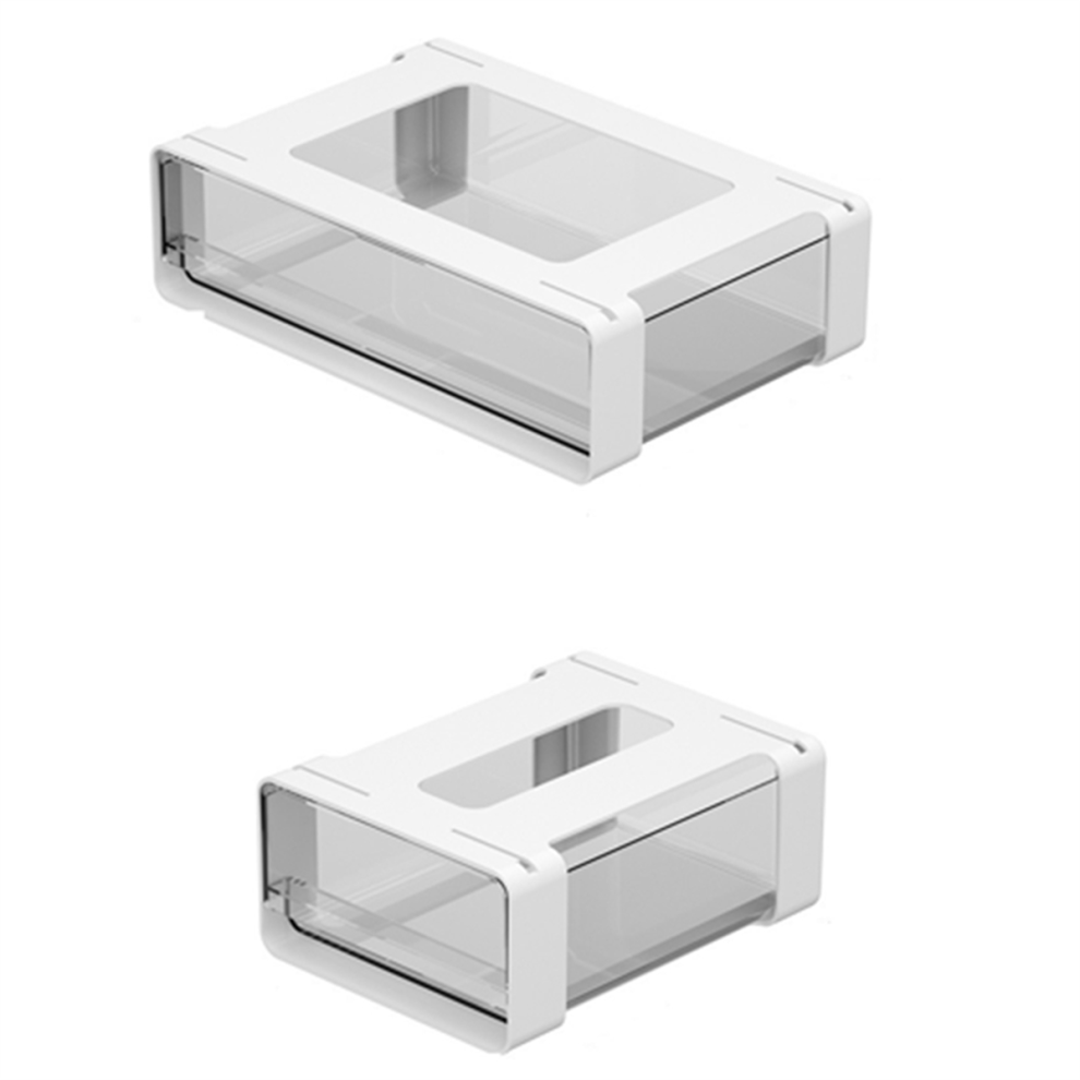 Tiroir de rangement de bureau en plastique sans perforation
