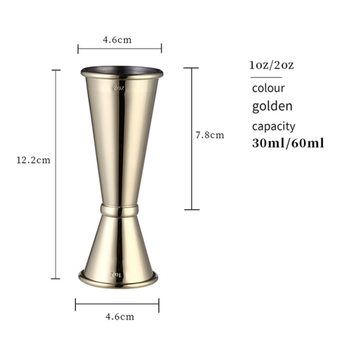 2 τεμάχια Jigger για Bartending 1oz 2oz από ανοξείδωτο ατσάλι 2