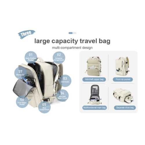Sac de voyage grande capacité, trousse de toilette, portable 1