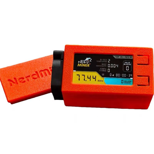 Til Nerdminer V2 Pro Miner hashrate 78K/s BTC Lott 2