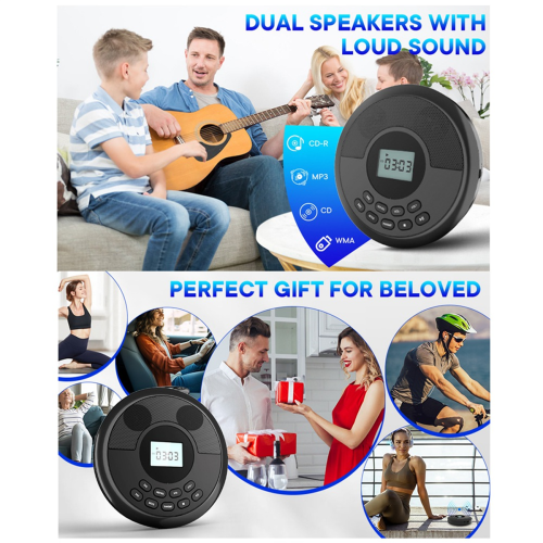 Φορητό Bluetooth CD Player Επαναφορτιζόμενο Discman 1
