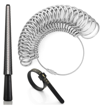 Ring Sizer Measuring Tool Kit, Plastic Mandrel, Re