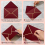 100 envelopes de convite A7 cor vinho com dourado 5
