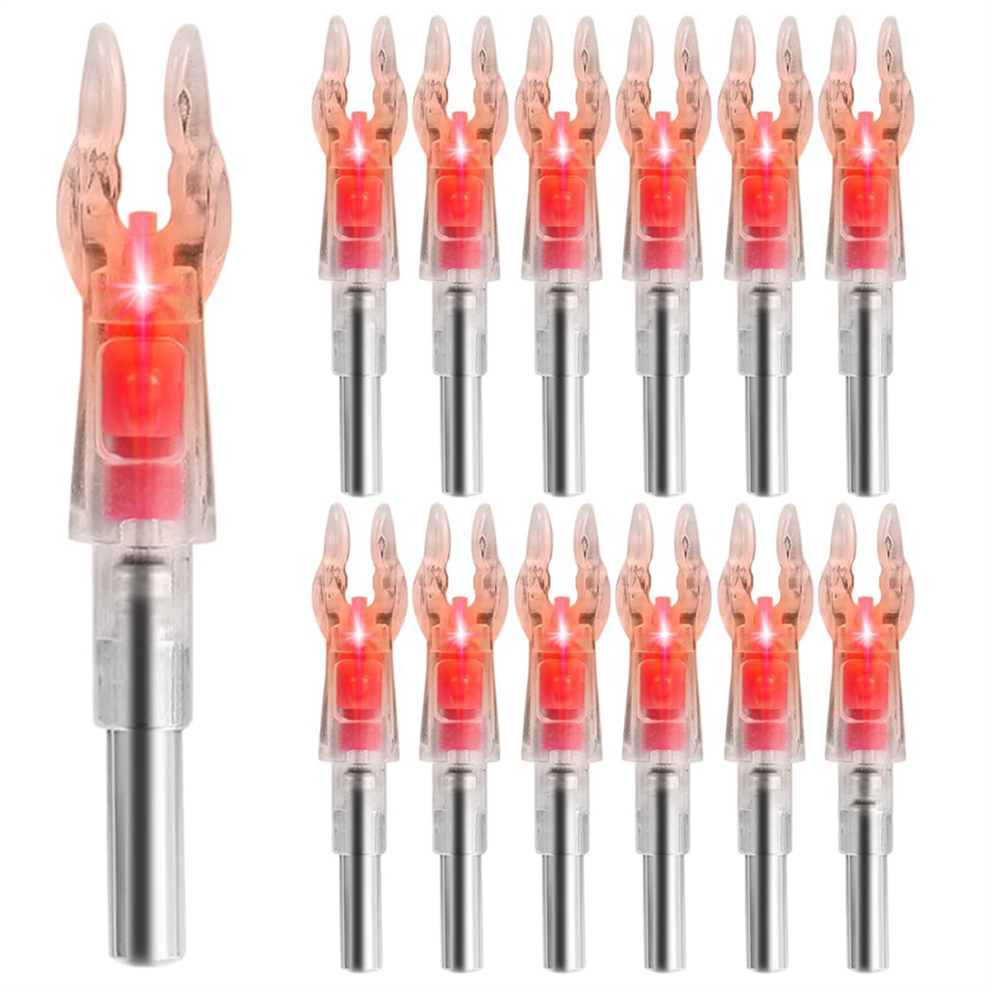 12 Pezzi Di Cocche Illuminate Per Frecce Con Diametro Interno .204-image