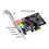 Placa de som integrada PCI-E 5.1 para jogos 3D 4