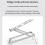 Laptop Stand Adjustable Foldable Aluminum Portable 5