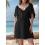 Mini abito elegante con scollo a V profondo e fiocco nero L 3