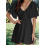 Mini abito elegante con scollo a V profondo e fiocco nero L 8
