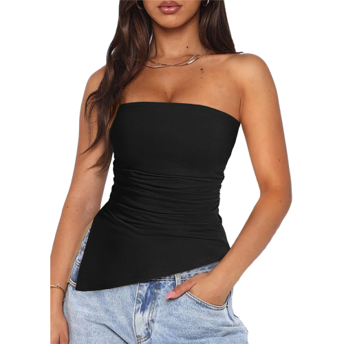 Canotta sexy senza maniche alla moda estiva nera M 2