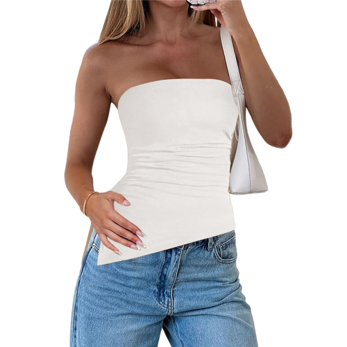 Zomermode Sexy Mouwloos Tanktopje Wit XL
