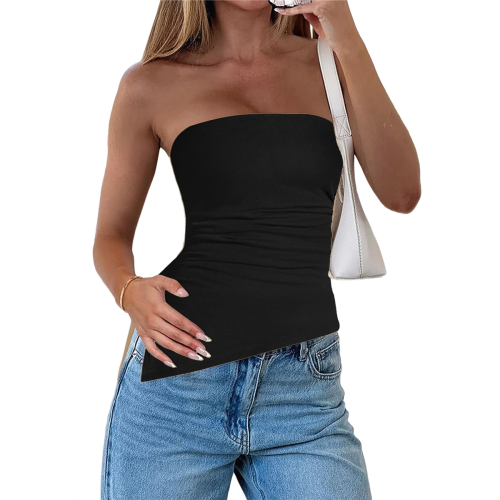 Canotta sexy senza maniche alla moda estiva nera M 1