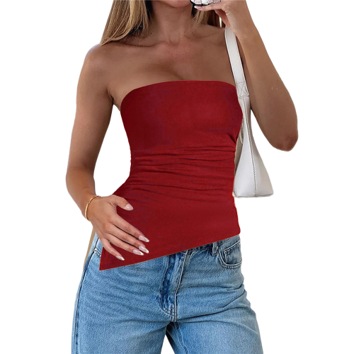 Zomermode Sexy Mouwloos Tanktopje Rood S 1