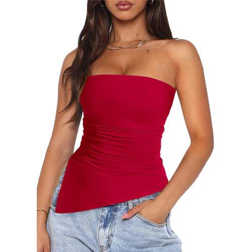 Zomermode Sexy Mouwloos Tanktopje Rood S 2