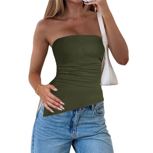 Zomermode Sexy Mouwloos Tanktopje Legergroen
