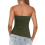 Zomermode Sexy Mouwloos Tanktopje Legergroen 4