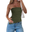 Zomermode Sexy Mouwloos Tanktopje Legergroen 2