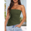 Zomermode Sexy Mouwloos Tanktopje Legergroen 5