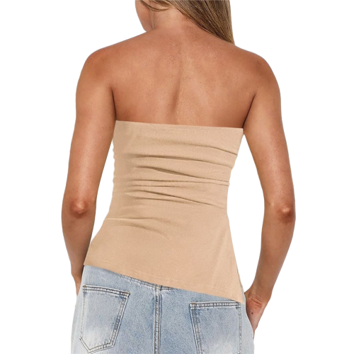 Zomermode Sexy Mouwloos Tanktopje Abrikoos M 1