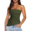 Zomermode Sexy Mouwloos Tanktopje Legergroen 3