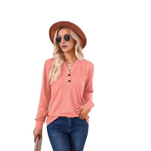 Camicia a maniche lunghe rosa M 1