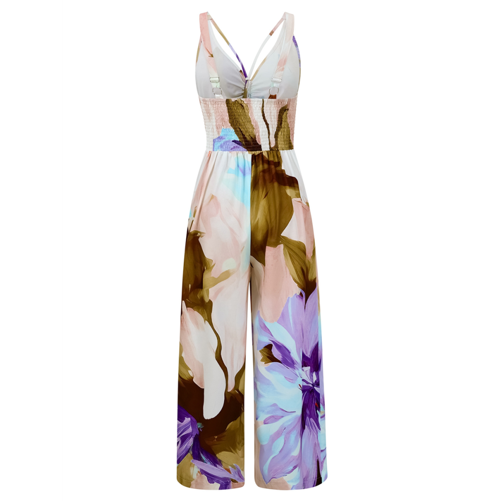 Printed Wide-Leg Jumpsuit Purple M-image-OPC-PJ5VRJT-NEW