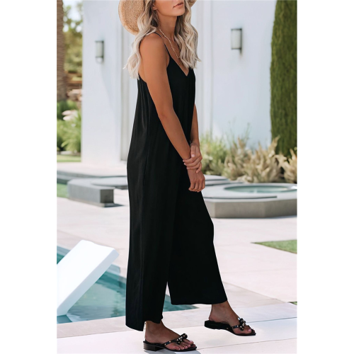 Womens Casual Jumpsuits Black S 2