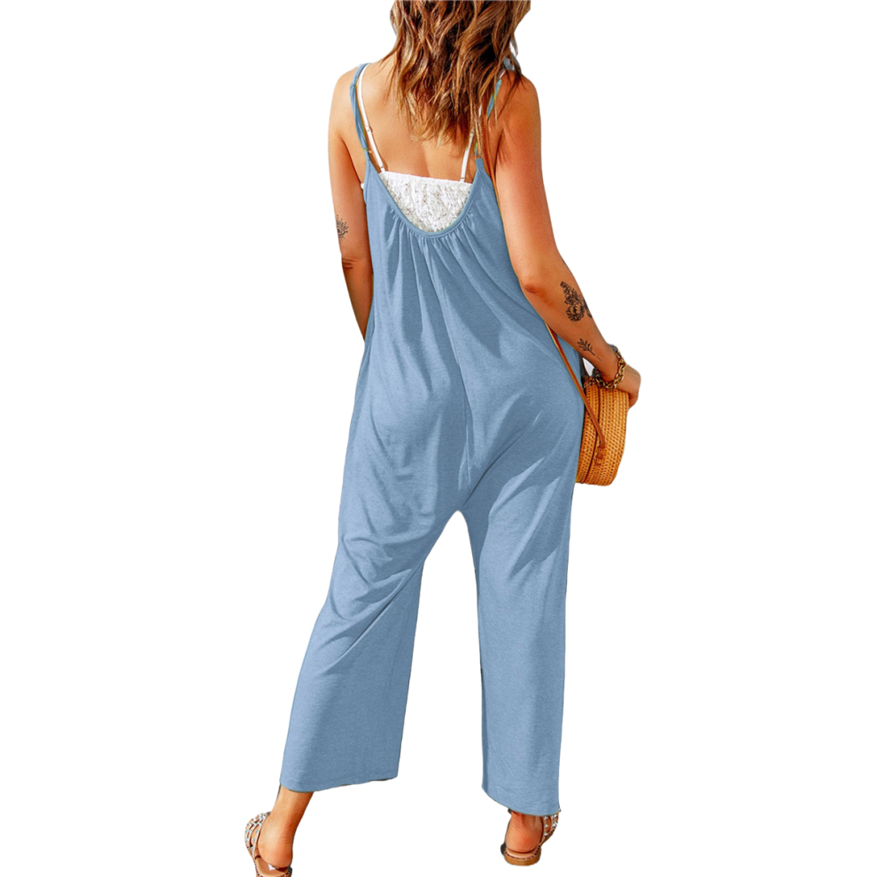 Womens Casual Jumpsuits Light Blue L-image-OPC-PJ5VRQS-NEW