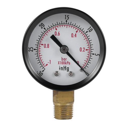 Manômetro - 0 -30inHg -1 bar Mini Dial Air Ba 1