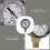 Manômetro - 0 -30inHg -1 bar Mini Dial Air Ba 8