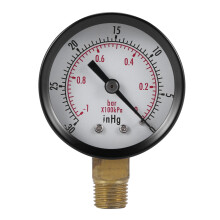 Manometer - 0 -30inHg -1 bar Mini Dial Air Ba