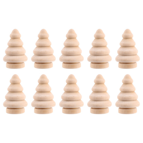 Blank DIY Wooden Christmas Tree Peg Dolls Cake Top