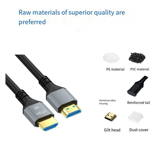 Cabo compatível com HDMI 8K 2.1 4K 144Hz 8K 60Hz 48Gb 2