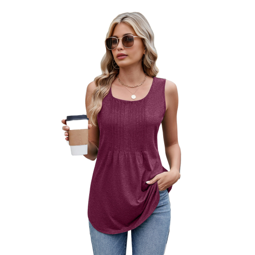 Canottiere larghe da donna rosso vino L 2