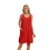 Abito estivo da spiaggia da donna, rosso, XL 3