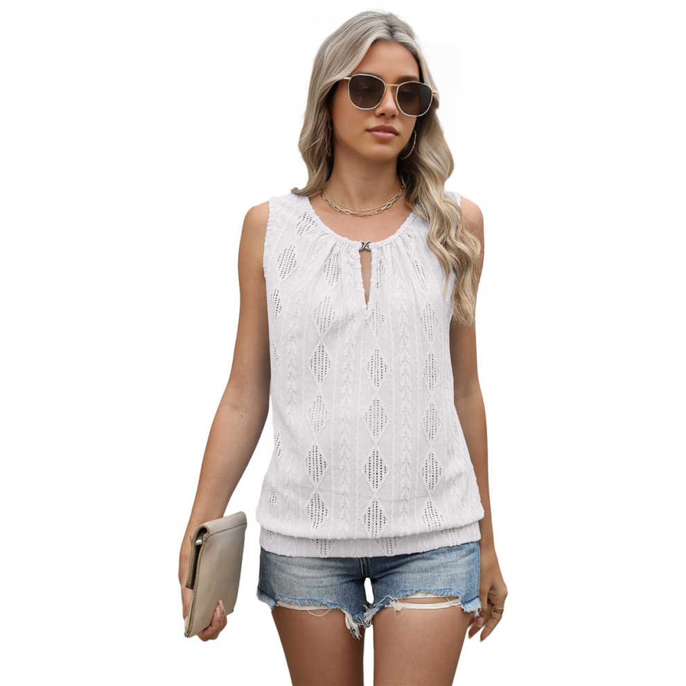 Gilet sans manches pour femme blanc S