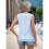 Chaleco sin mangas para mujer azul claro XXL 7