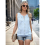 Chaleco sin mangas para mujer azul claro XXL 5