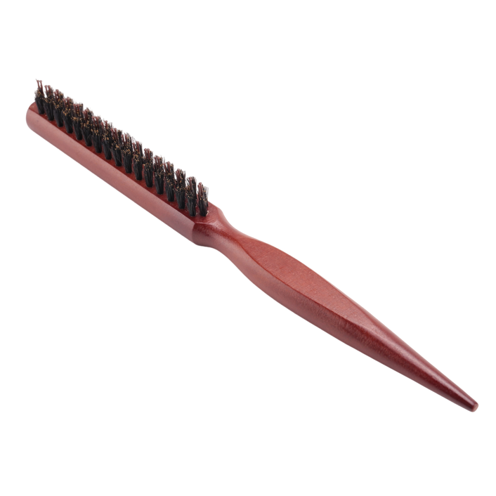 Semoic Wood Handle Natural Boar Bristle Hair Brush Comb H