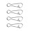 100Pcs Fishing Hooked Snap Links Swivel Hook Line 4