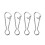 100Pcs Fishing Hooked Snap Links Swivel Hook Line 3