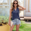Gilet senza maniche con scollo a V blu navy XXL 6