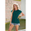 Dames Zomer Tops Workout Shirts Donkergroen S 9