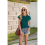 Dames Zomer Tops Workout Shirts Donkergroen XL 6