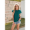 Dames Zomer Tops Workout Shirts Donkergroen XL 7