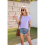 Dames Zomer Tops Workout Shirts Paars L 10