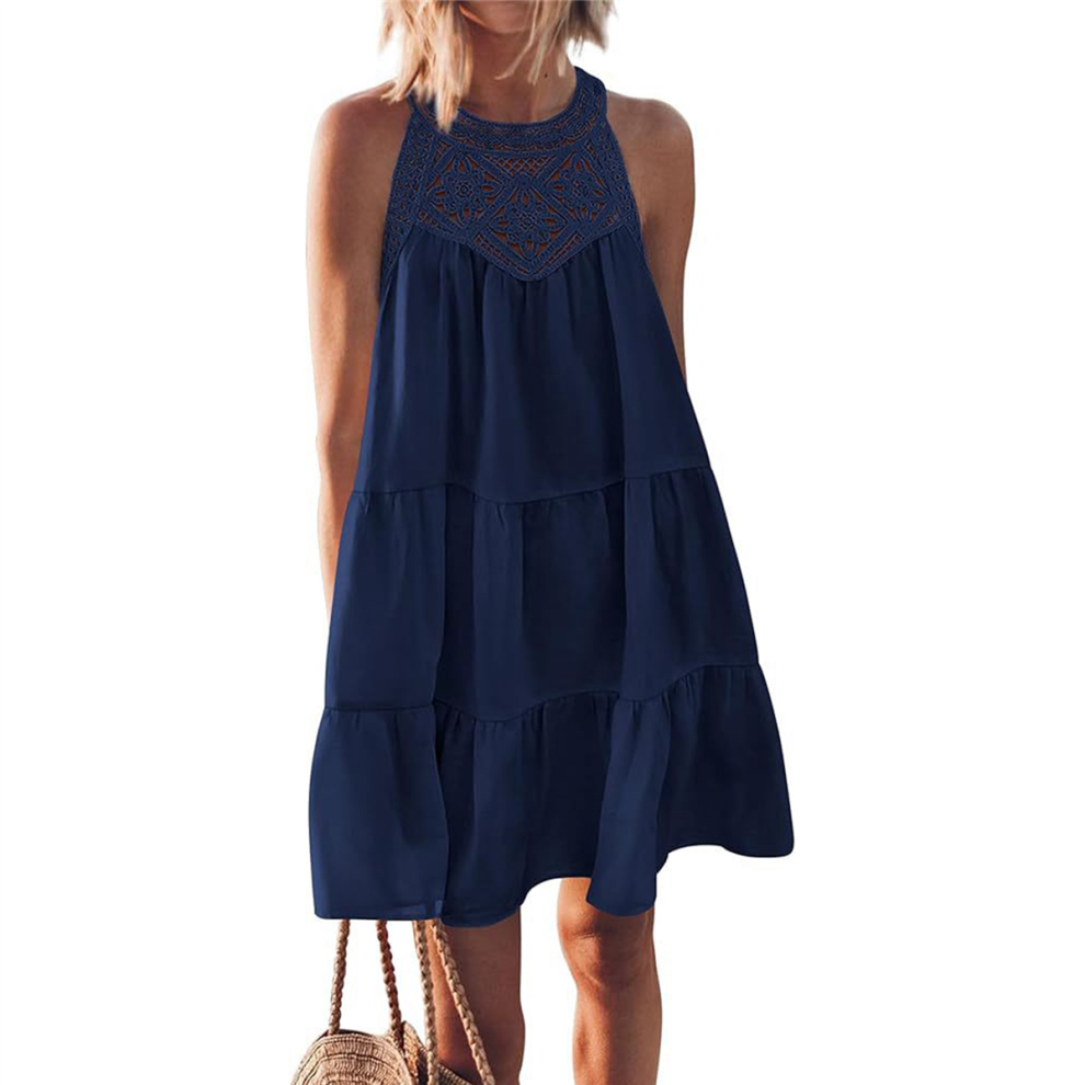 Canotta In Pizzo Da Donna Blu Scuro S