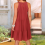 Dames kanten camisole baksteenrood L 4