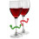 Marcadores de copos de vinho de silicone com 6 peças 4