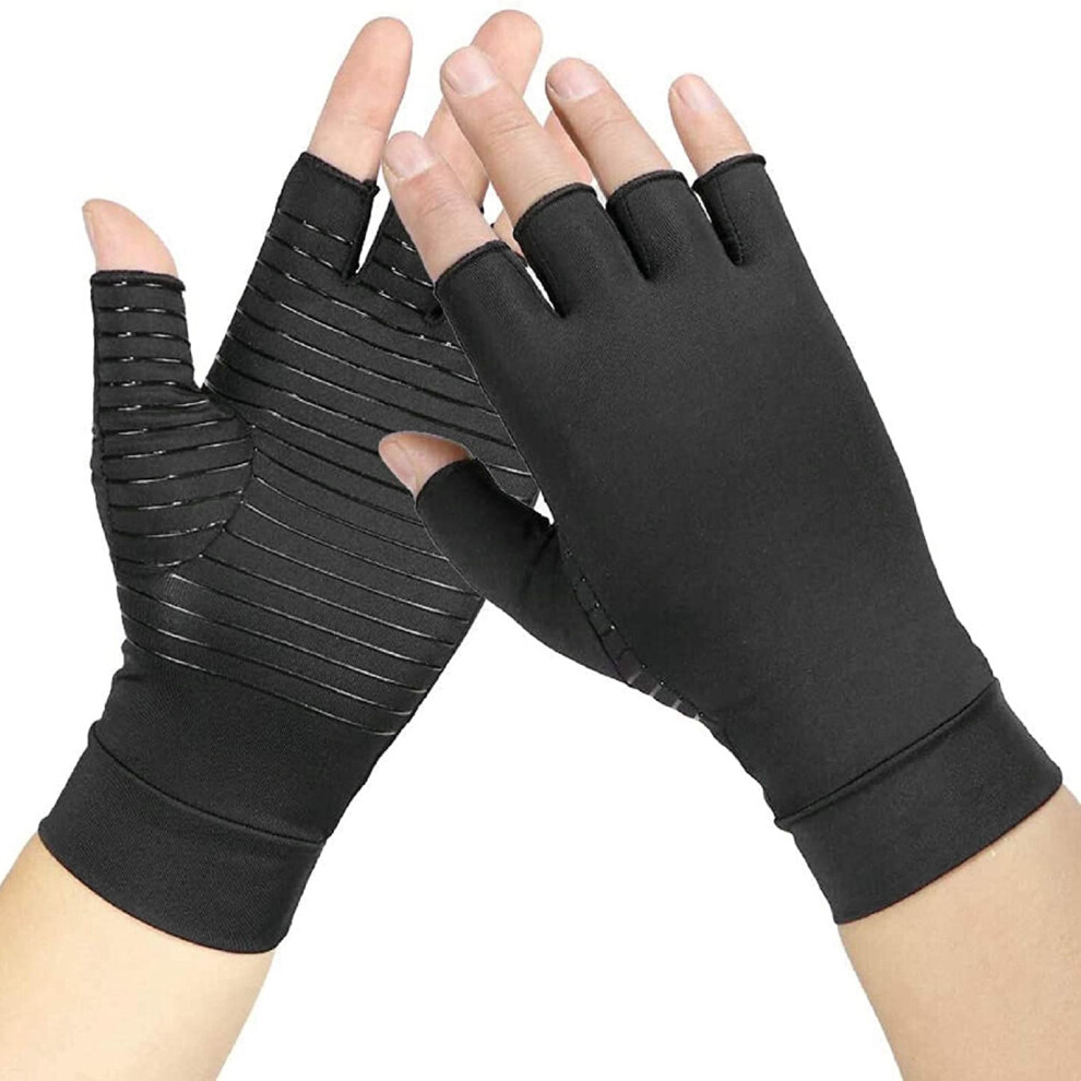 Semoic Arthritis Compression Gloves Copper Fiber Comfort